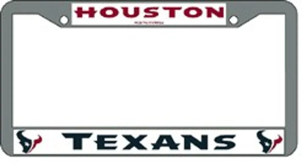 Houston Texans Chrome License Plate Frame (CDG) - 757 Sports Collectibles