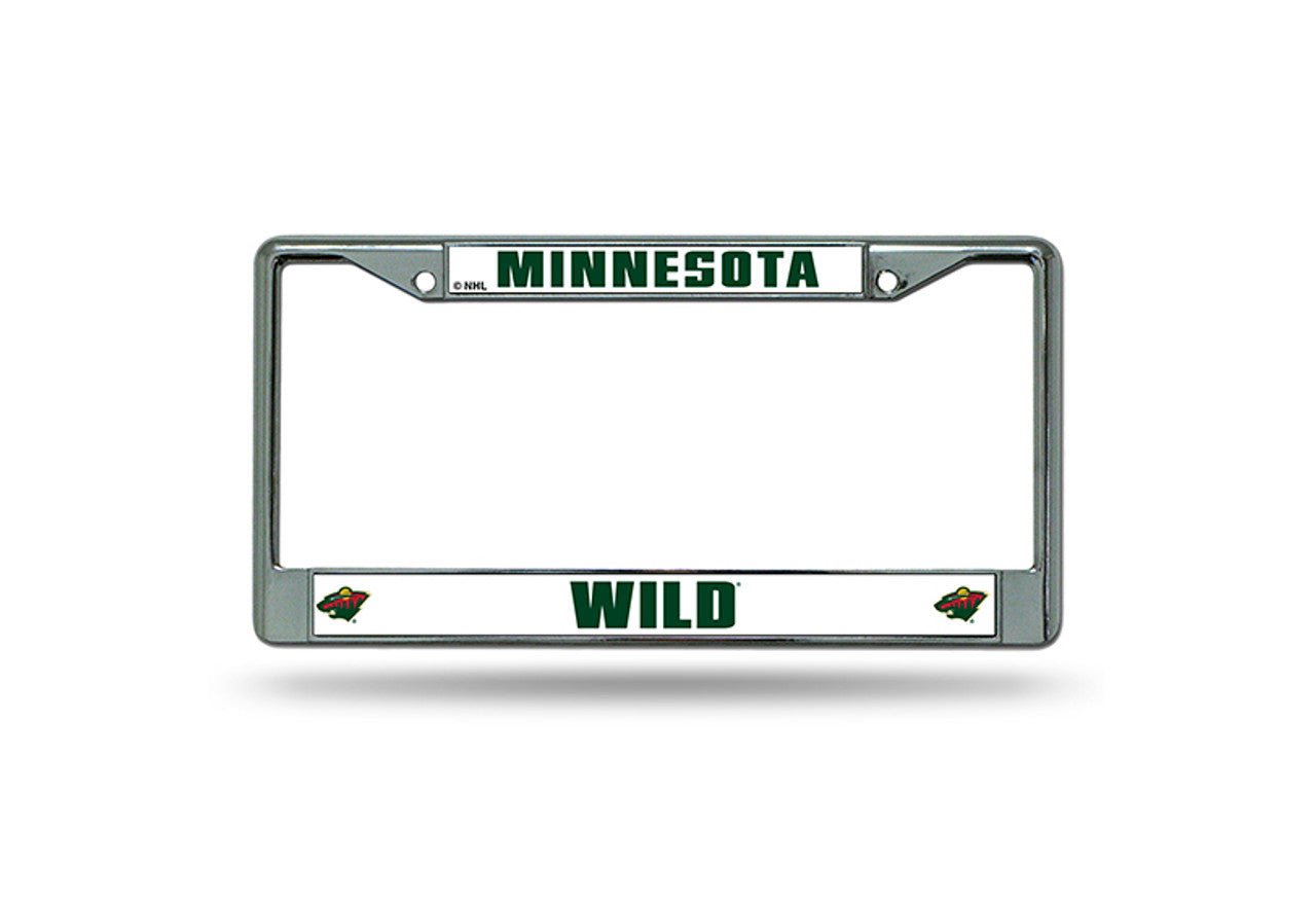 Minnesota Wild License Plate Frame Chrome - Sports Collectibles, Sports Memorabilia, Sports Fan Shop, Sports Gifts