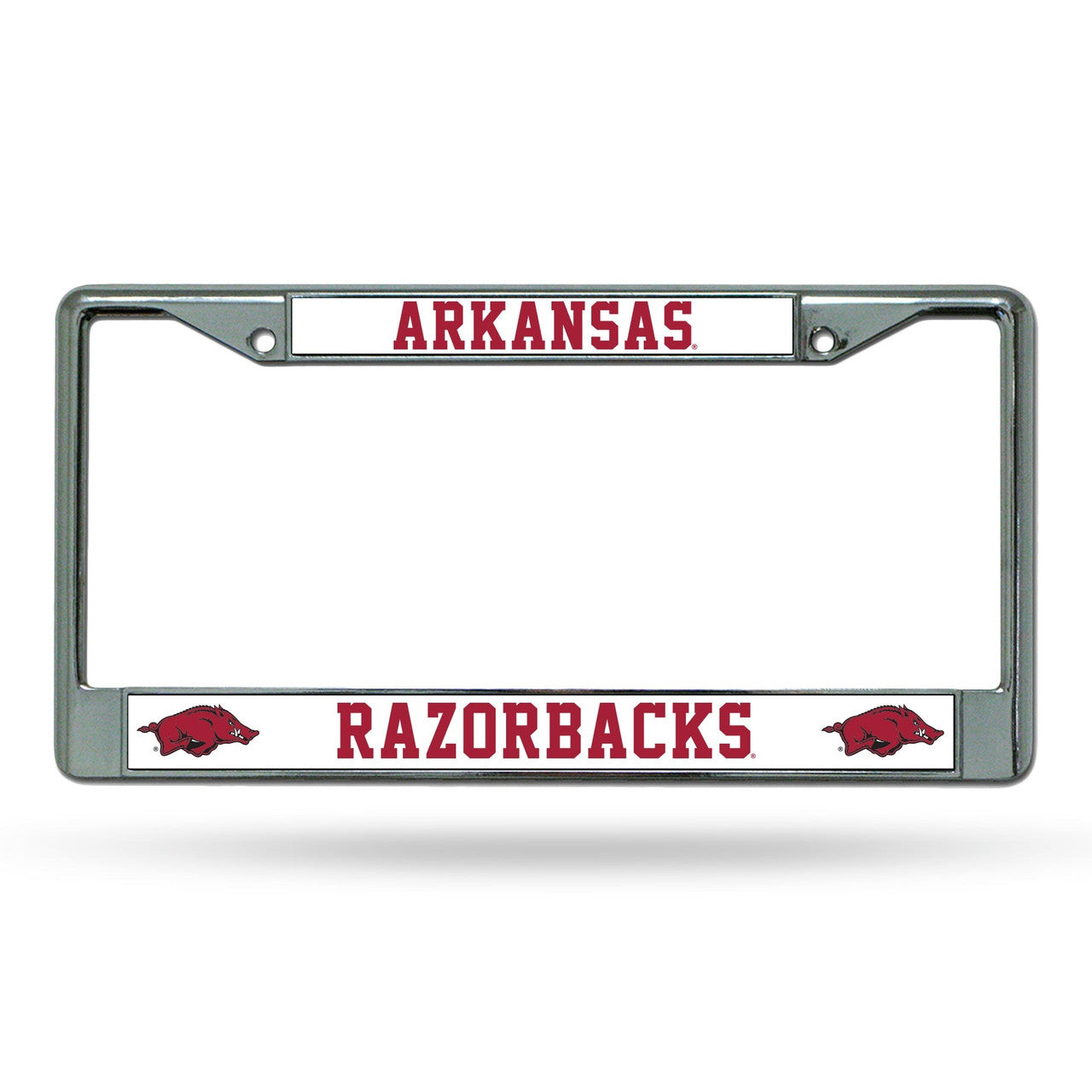 Arkansas Razorbacks License Plate Frame Chrome - Sports Collectibles, Sports Memorabilia, Sports Fan Shop, Sports Gifts