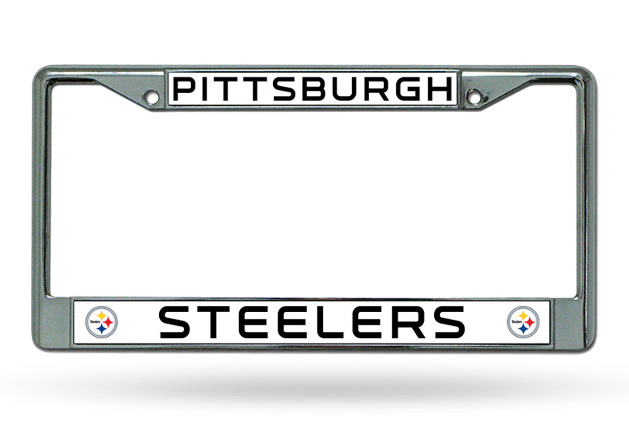 Pittsburgh Steelers License Plate Frame Chrome - Sports Collectibles, Sports Memorabilia, Sports Fan Shop, Sports Gifts