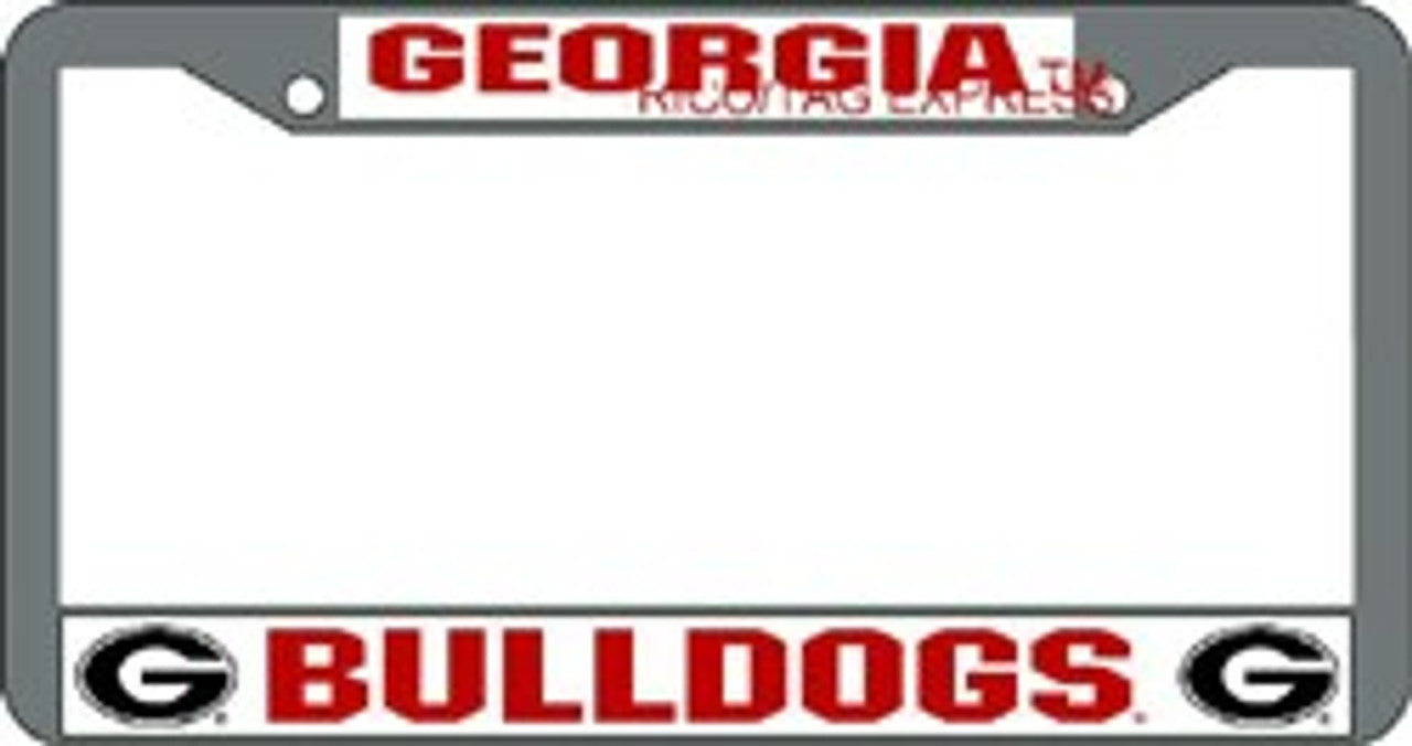 Georgia Bulldogs License Plate Frame Chrome - Sports Collectibles, Sports Memorabilia, Sports Fan Shop, Sports Gifts