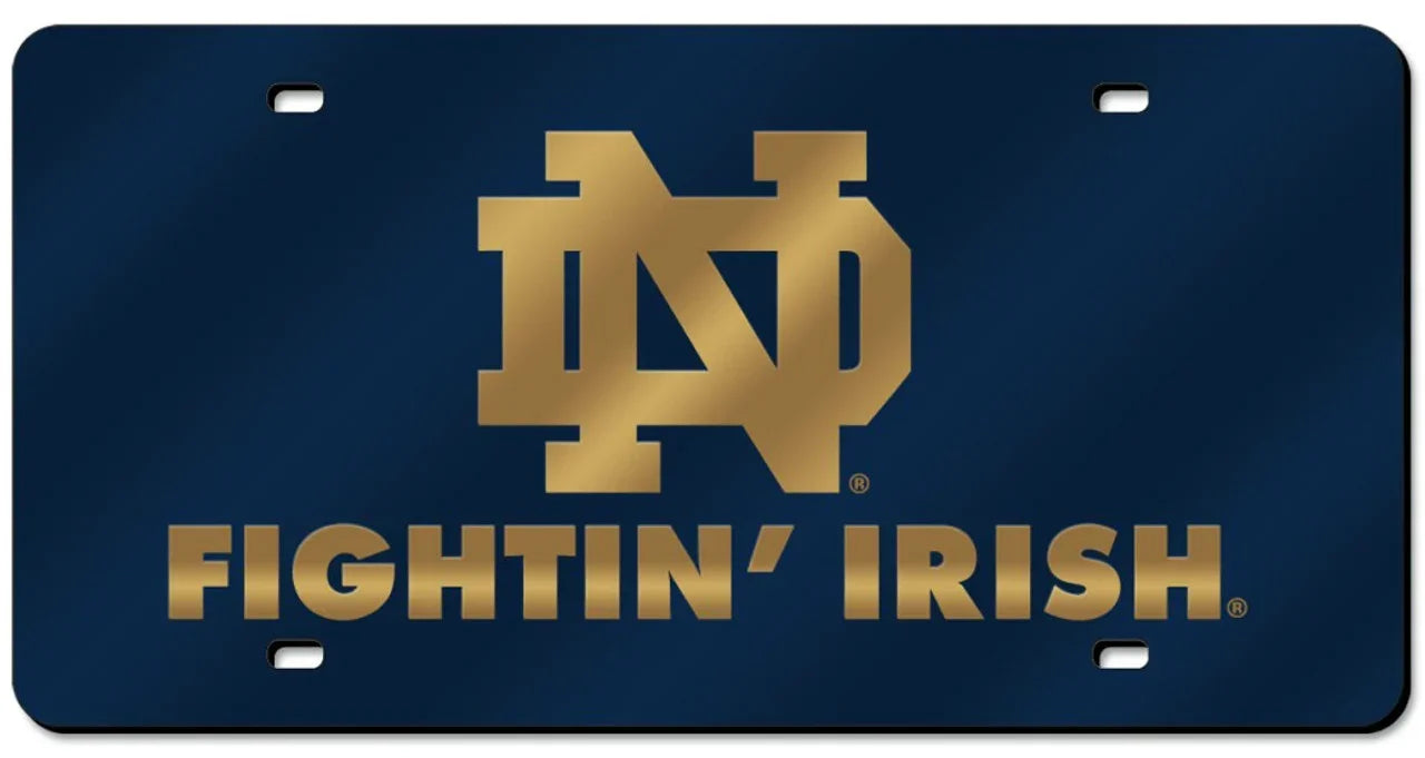 Notre Dame Fighting Irish Laser Cut Navy License Plate (CDG) - 757 Sports Collectibles