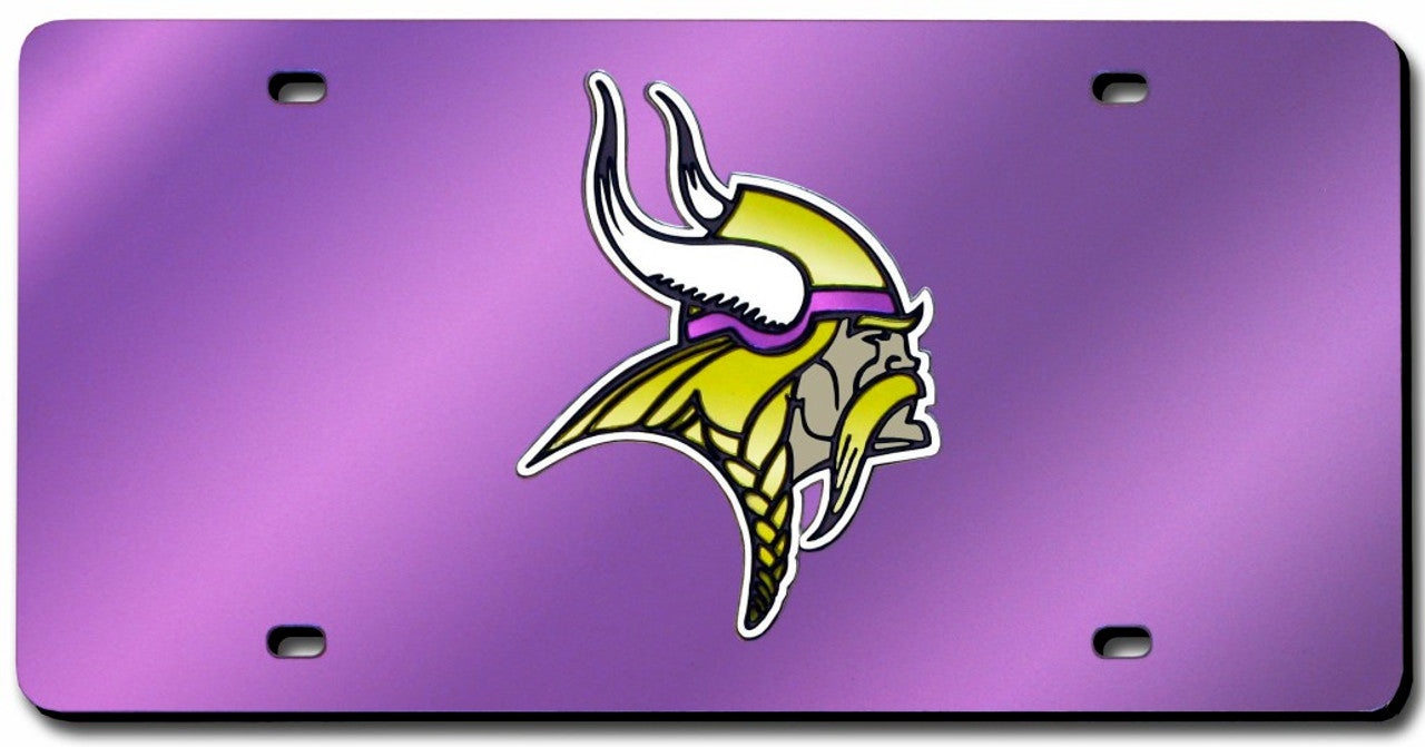 Minnesota Vikings Laser Cut Purple License Plate - Special Order - Sports Collectibles, Sports Memorabilia, Sports Fan Shop, Sports Gifts