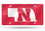 Nebraska Cornhuskers License Plate Laser Cut Red - 757 Sports Collectibles