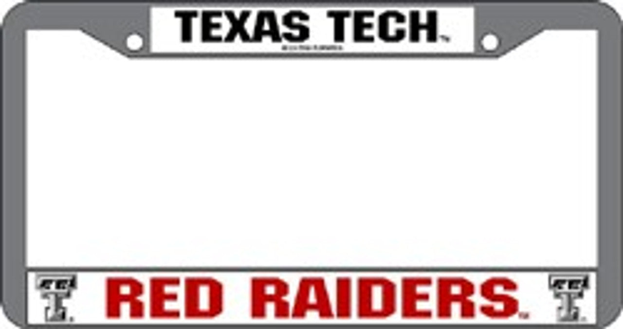Texas Tech Red Raiders License Plate Frame Chrome - Special Order - Sports Collectibles, Sports Memorabilia, Sports Fan Shop, Sports Gifts
