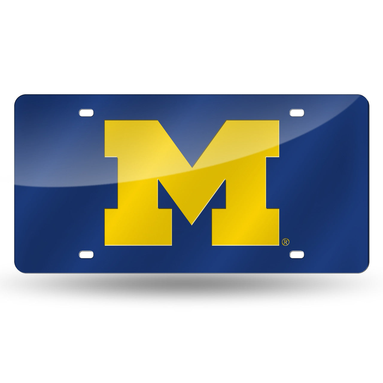 Michigan Wolverines License Plate Laser Cut Blue - Sports Collectibles, Sports Memorabilia, Sports Fan Shop, Sports Gifts