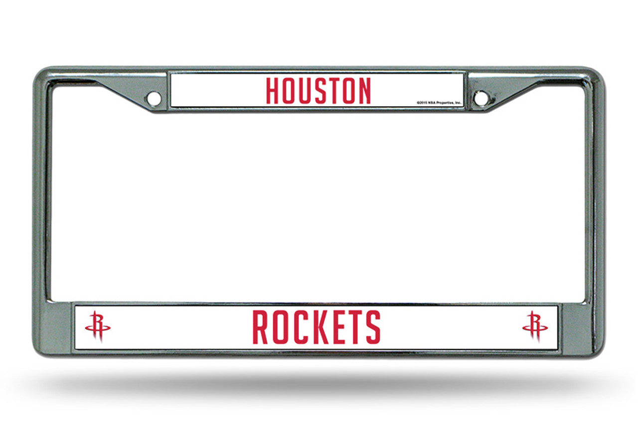 Houston Rockets License Plate Frame Chrome - Special Order - Sports Collectibles, Sports Memorabilia, Sports Fan Shop, Sports Gifts