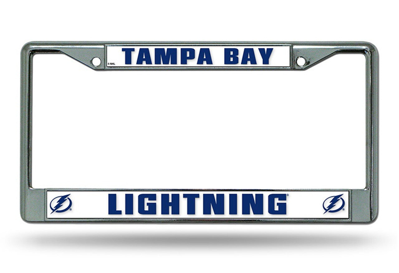 Tampa Bay Lightning License Plate Frame Chrome - Sports Collectibles, Sports Memorabilia, Sports Fan Shop, Sports Gifts