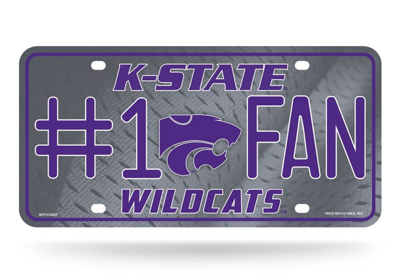 Kansas State Wildcats License Plate #1 Fan - Sports Collectibles, Sports Memorabilia, Sports Fan Shop, Sports Gifts