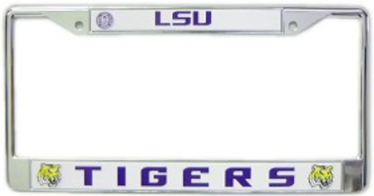 LSU Tigers Chrome License Plate Frame (CDG) - 757 Sports Collectibles
