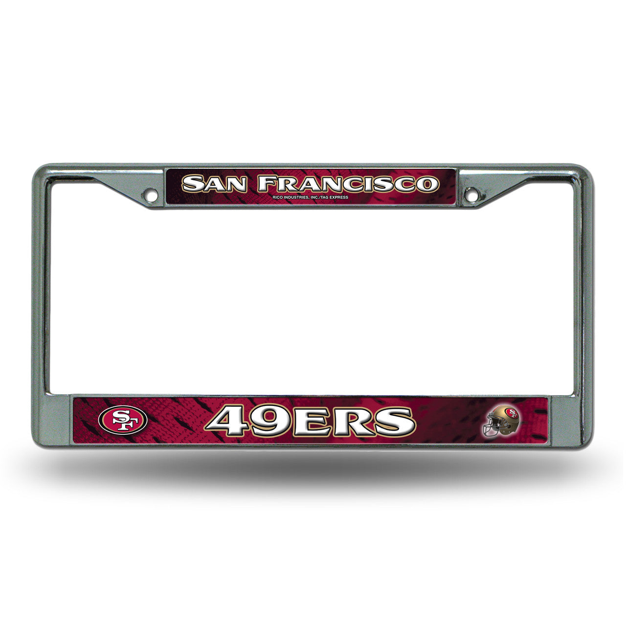 San Francisco 49ers License Plate Frame Chrome - Sports Collectibles, Sports Memorabilia, Sports Fan Shop, Sports Gifts