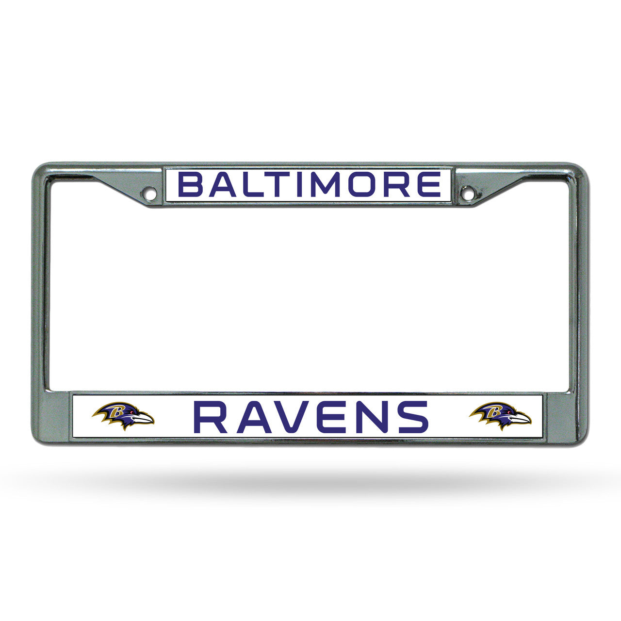 Baltimore Ravens License Plate Frame Chrome - Sports Collectibles, Sports Memorabilia, Sports Fan Shop, Sports Gifts