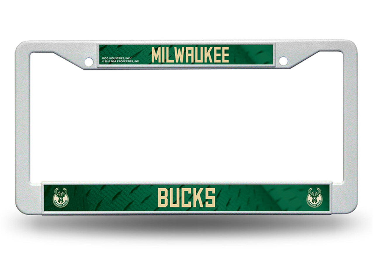 Milwaukee Bucks License Plate Frame Plastic - Special Order - Sports Collectibles, Sports Memorabilia, Sports Fan Shop, Sports Gifts