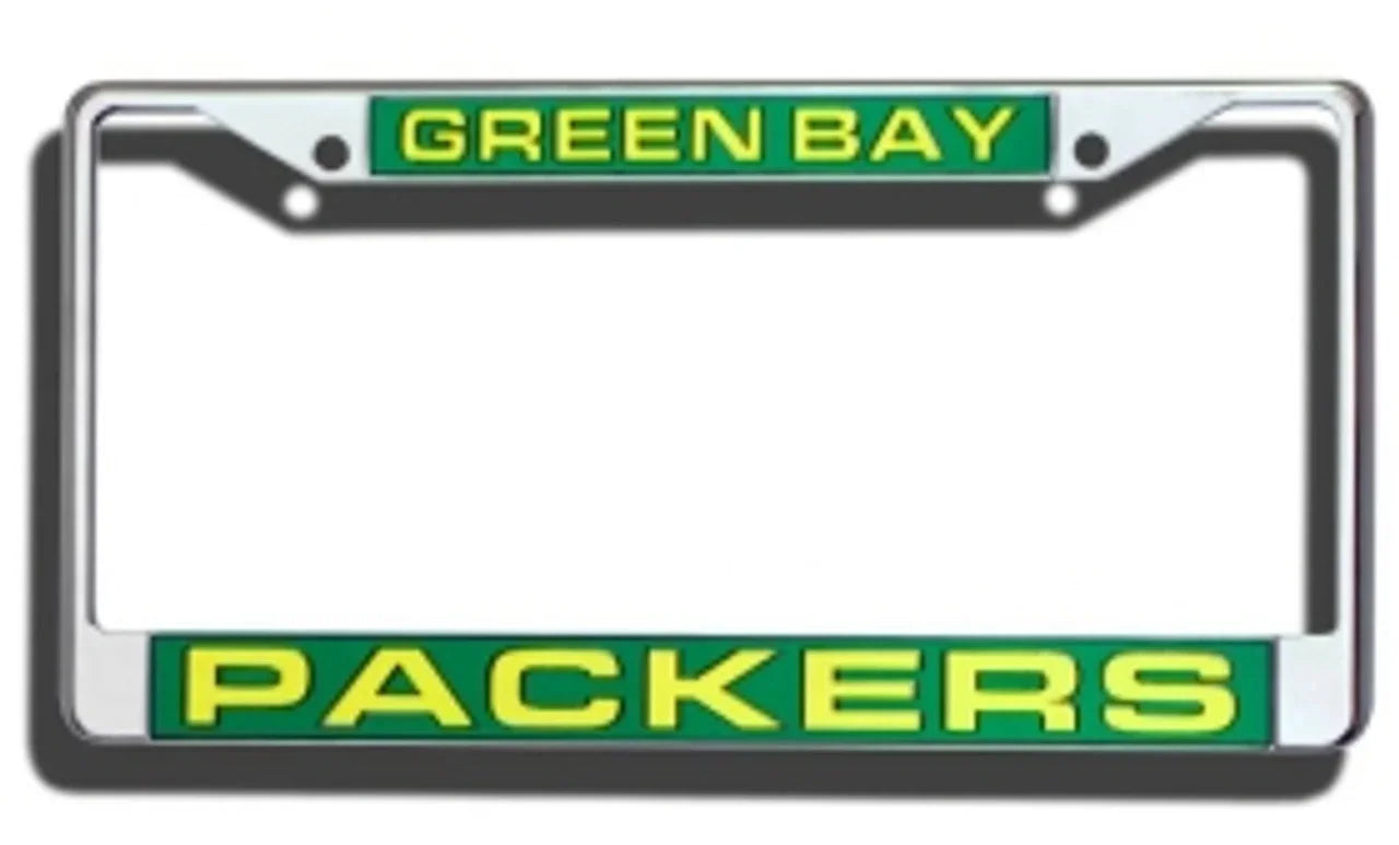 Green Bay Packers Laser Cut Chrome License Plate Frame (CDG) - 757 Sports Collectibles