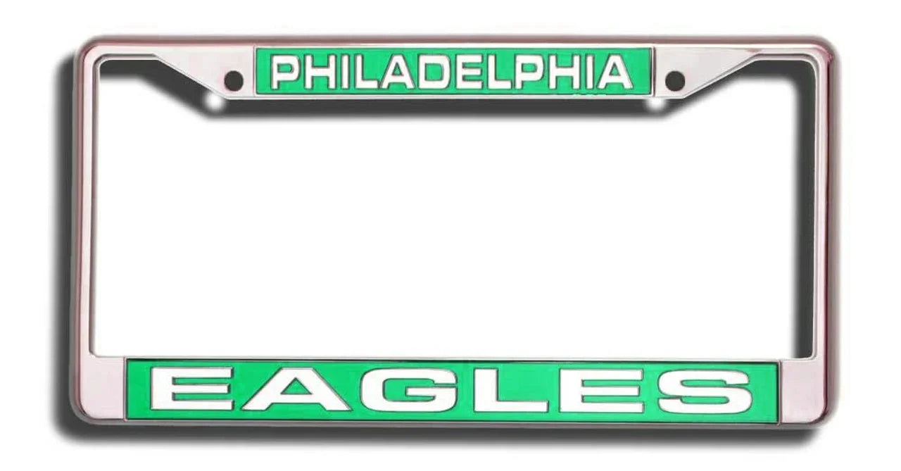 Philadelphia Eagles Laser Cut Chrome License Plate Frame (CDG) - 757 Sports Collectibles