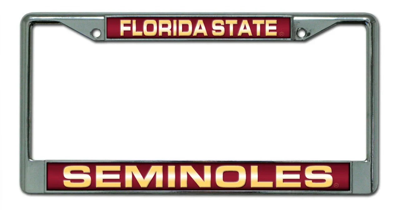 Florida State Seminoles License Plate Frame - Chrome - Laser Cut (CDG) - 757 Sports Collectibles