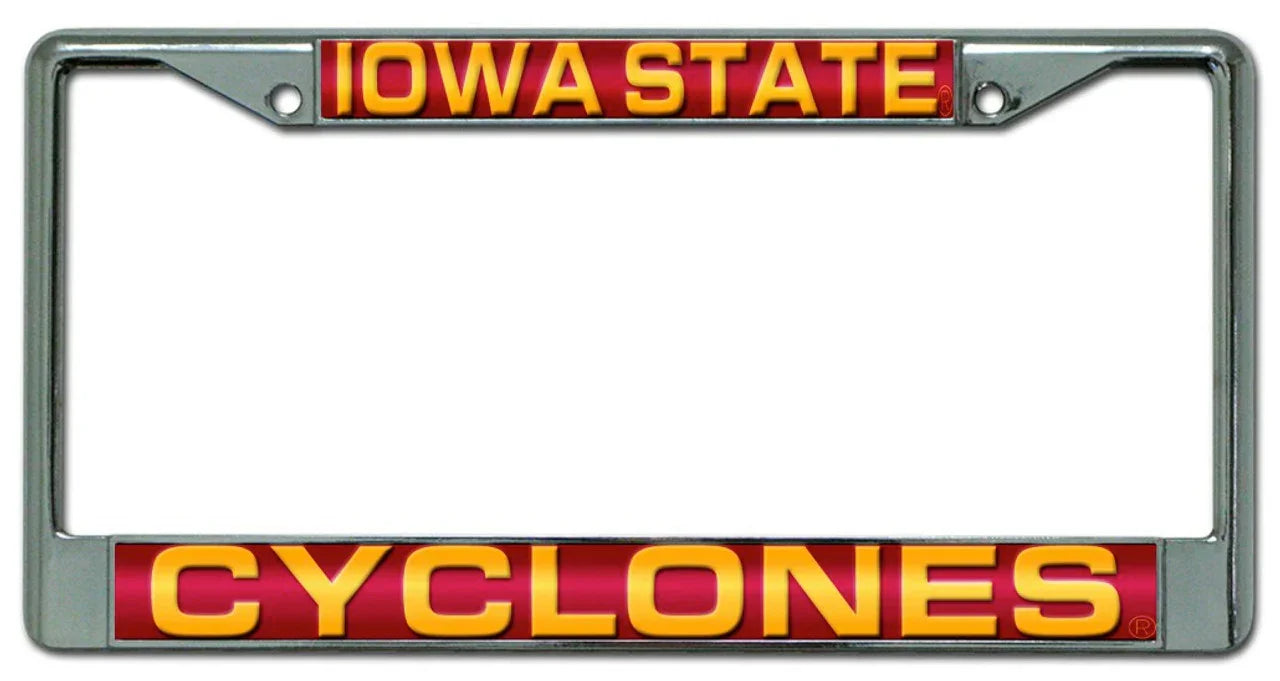 Iowa State Cyclones Laser Cut Chrome License Plate Frame (CDG) - 757 Sports Collectibles
