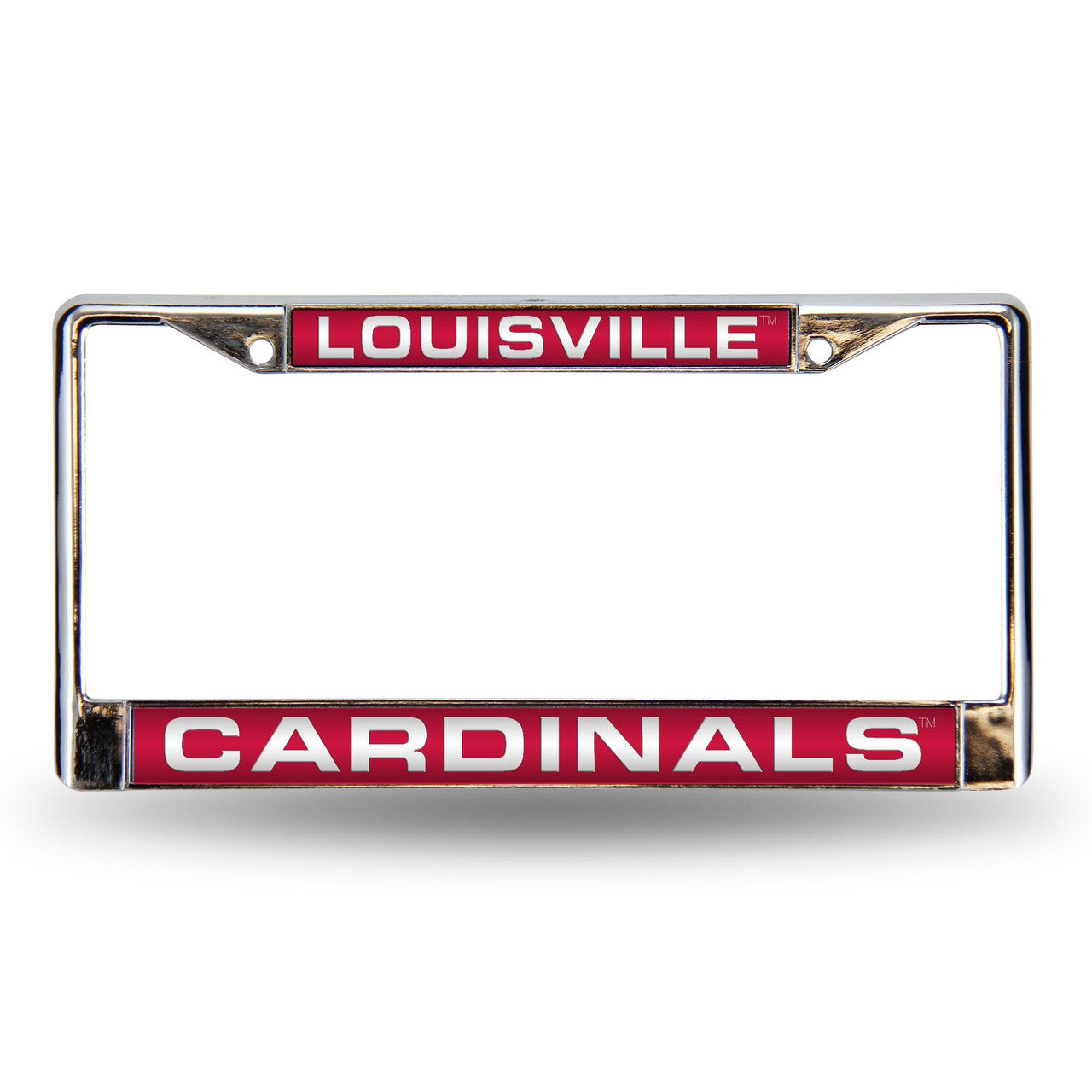 Louisville Cardinals License Plate Frame Laser Cut Chrome Special Order - Sports Collectibles, Sports Memorabilia, Sports Fan Shop, Sports Gifts