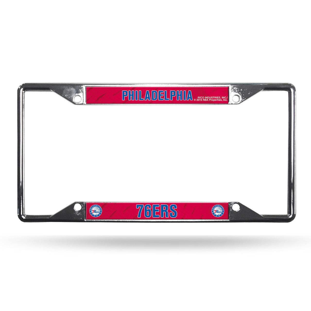 Philadelphia 76ers License Plate Frame Chrome EZ View - Special Order - Sports Collectibles, Sports Memorabilia, Sports Fan Shop, Sports Gifts