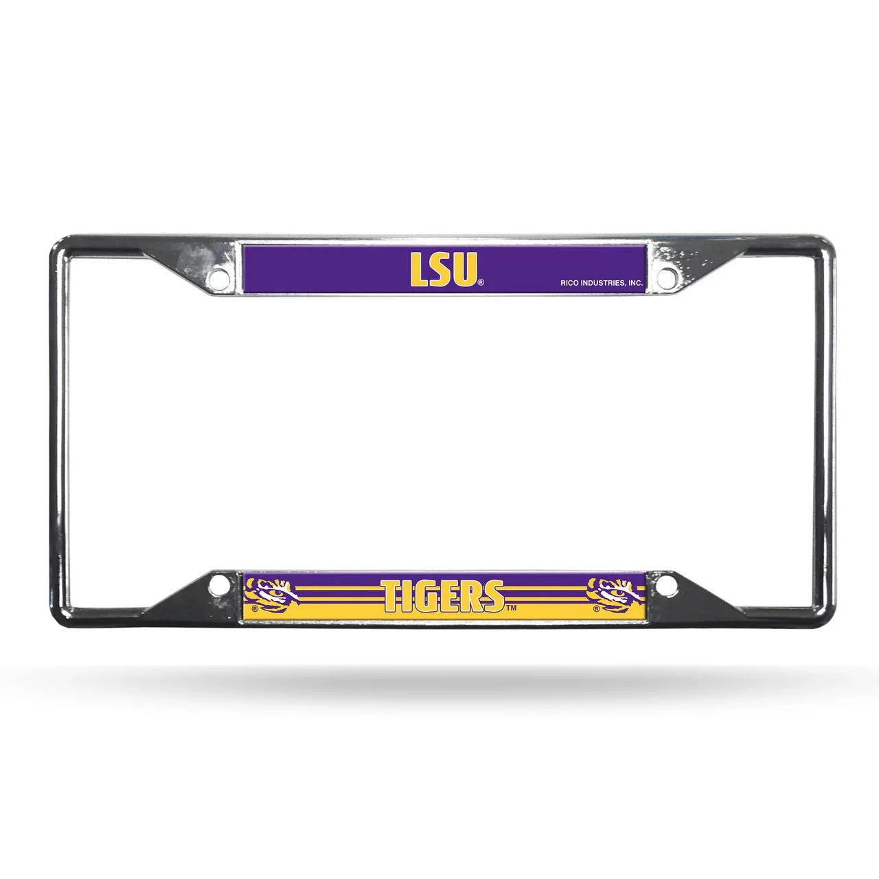 LSU Tigers License Plate Frame Chrome EZ View (CDG) - 757 Sports Collectibles