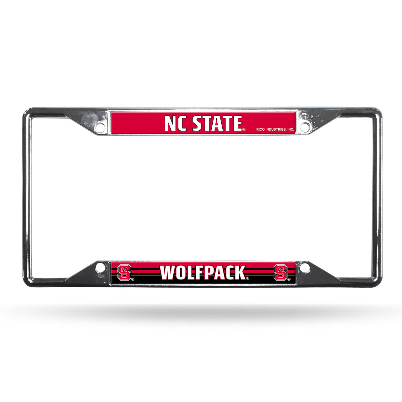 North Carolina State Wolfpack License Plate Frame Chrome EZ View - Special Order - Sports Collectibles, Sports Memorabilia, Sports Fan Shop, Sports Gifts