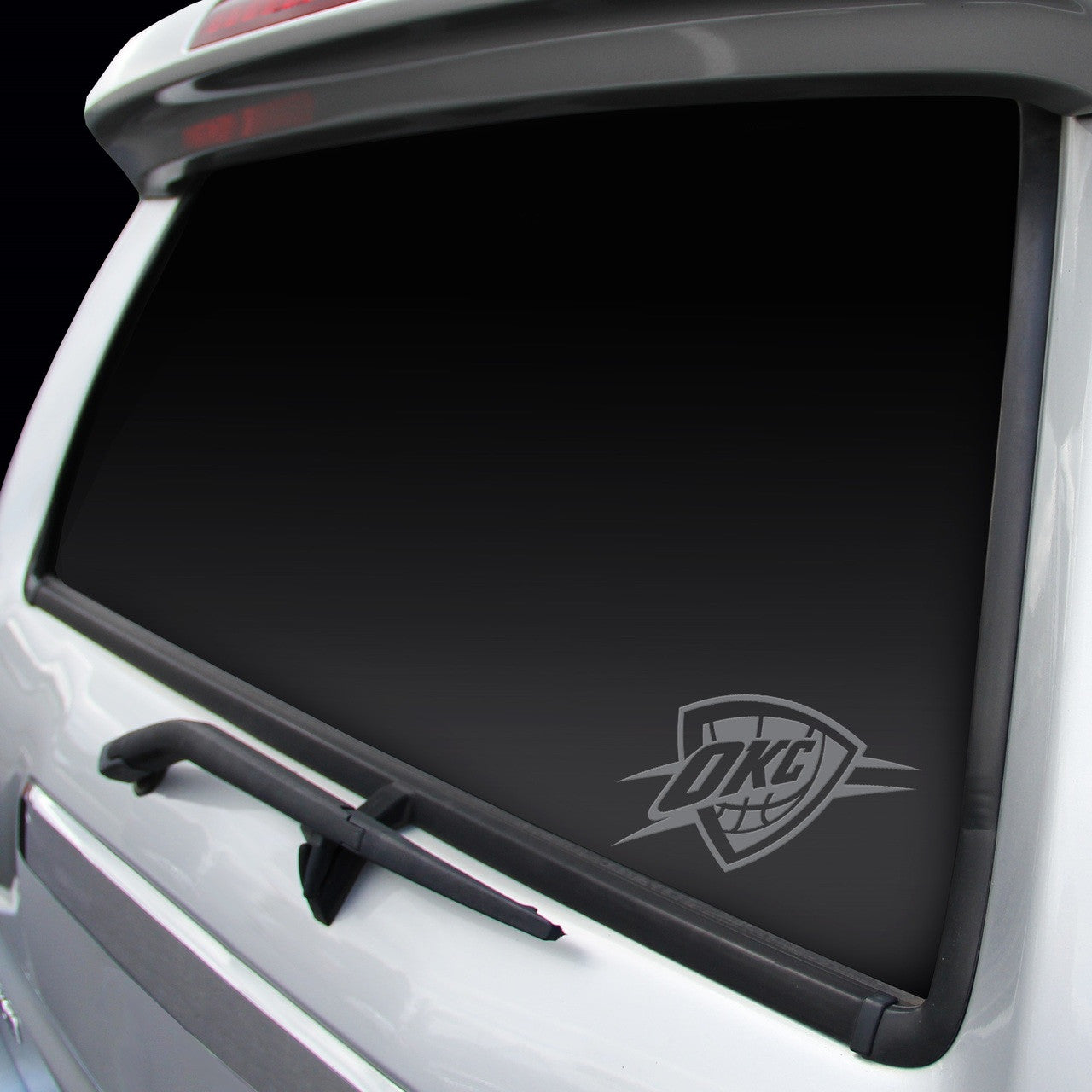 Oklahoma City Thunder Decal Window Graphic Chrome - Sports Collectibles, Sports Memorabilia, Sports Fan Shop, Sports Gifts