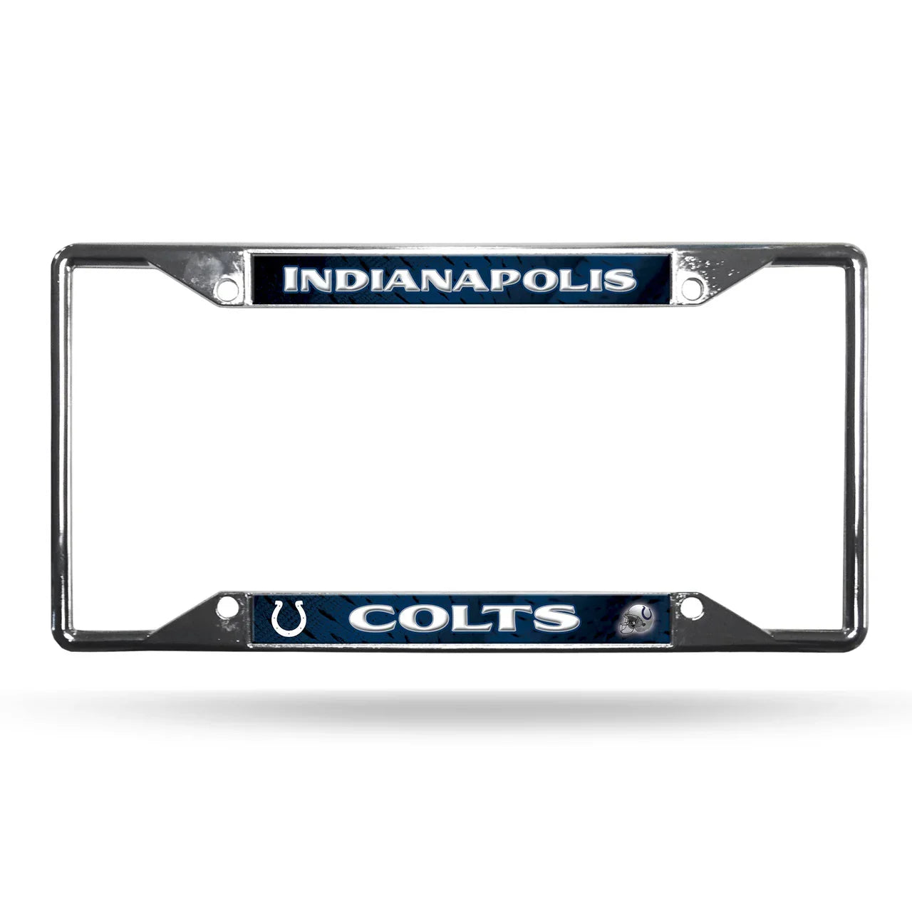 Indianapolis Colts License Plate Frame Chrome EZ View (CDG) - 757 Sports Collectibles