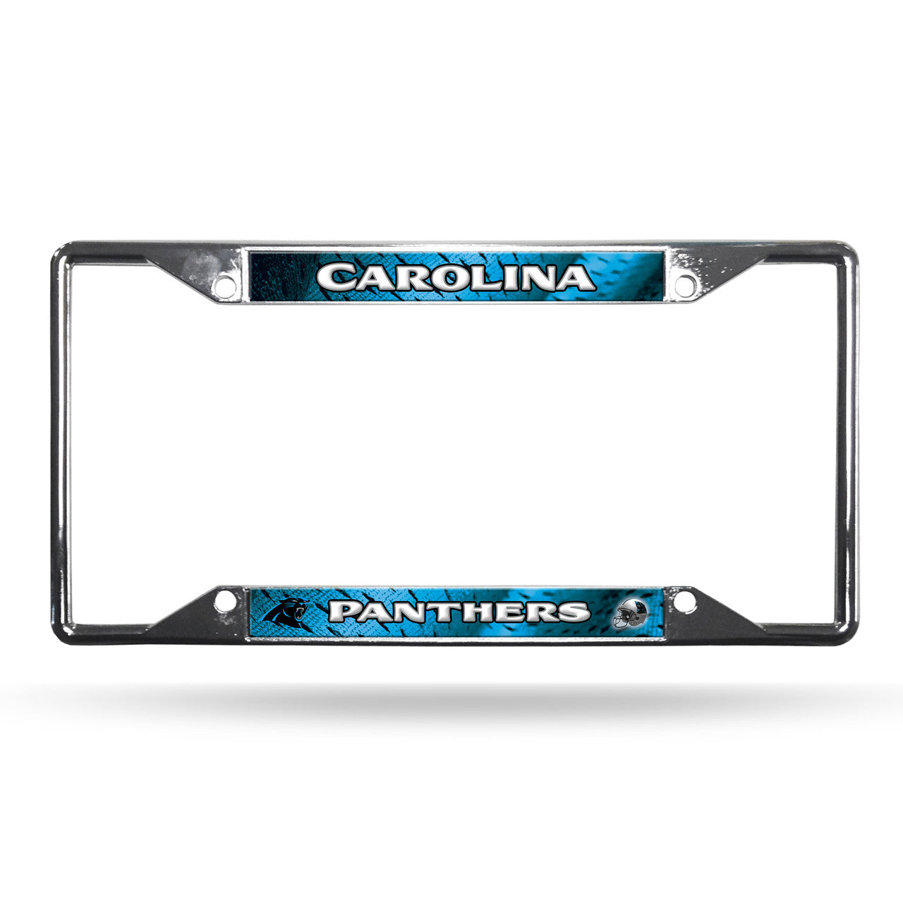 Carolina Panthers License Plate Frame Chrome EZ View - Sports Collectibles, Sports Memorabilia, Sports Fan Shop, Sports Gifts