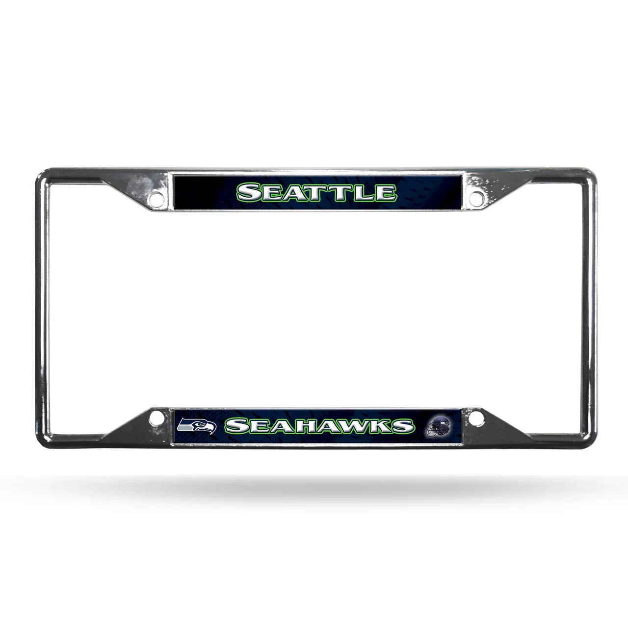 Seattle Seahawks License Plate Frame Chrome EZ View (CDG) - 757 Sports Collectibles
