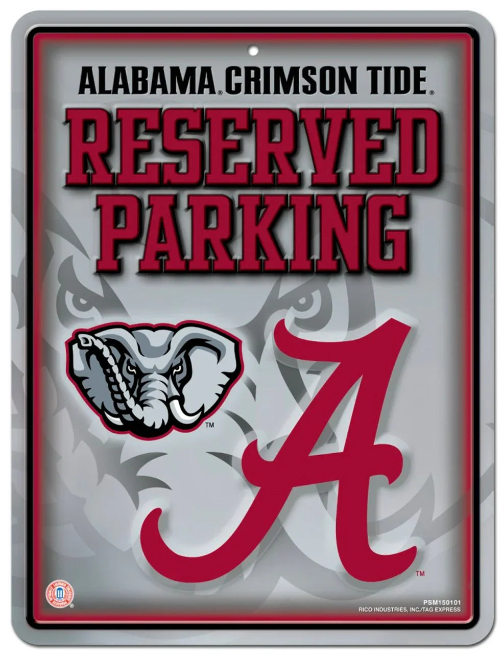 Alabama Crimson Tide Metal Parking Sign (CDG) - 757 Sports Collectibles