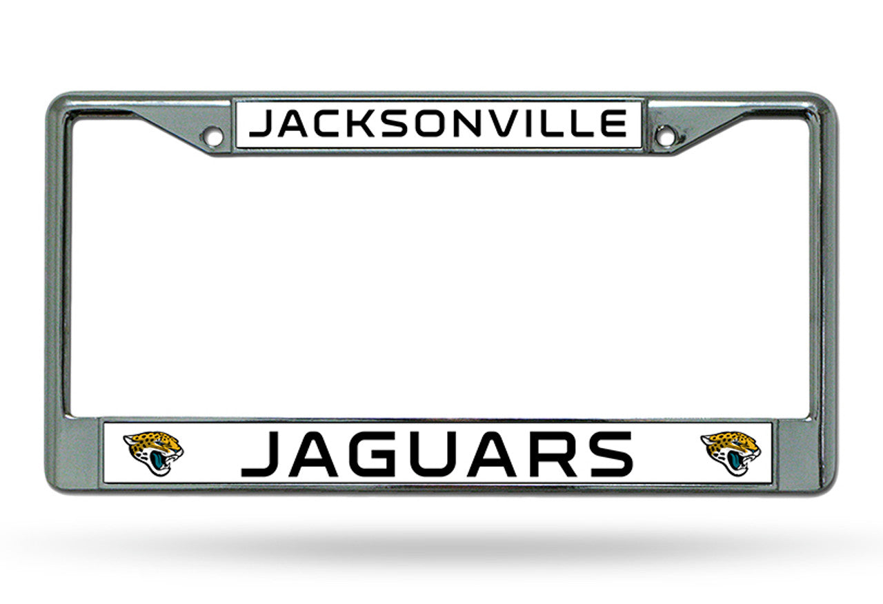 Jacksonville Jaguars License Plate Frame Chrome - Sports Collectibles, Sports Memorabilia, Sports Fan Shop, Sports Gifts