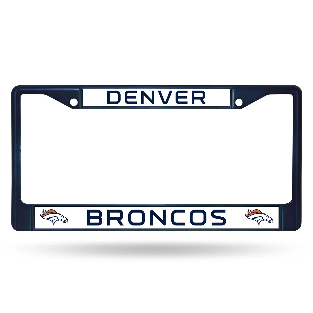 Denver Broncos Metal License Plate Frame - Navy (CDG) - 757 Sports Collectibles