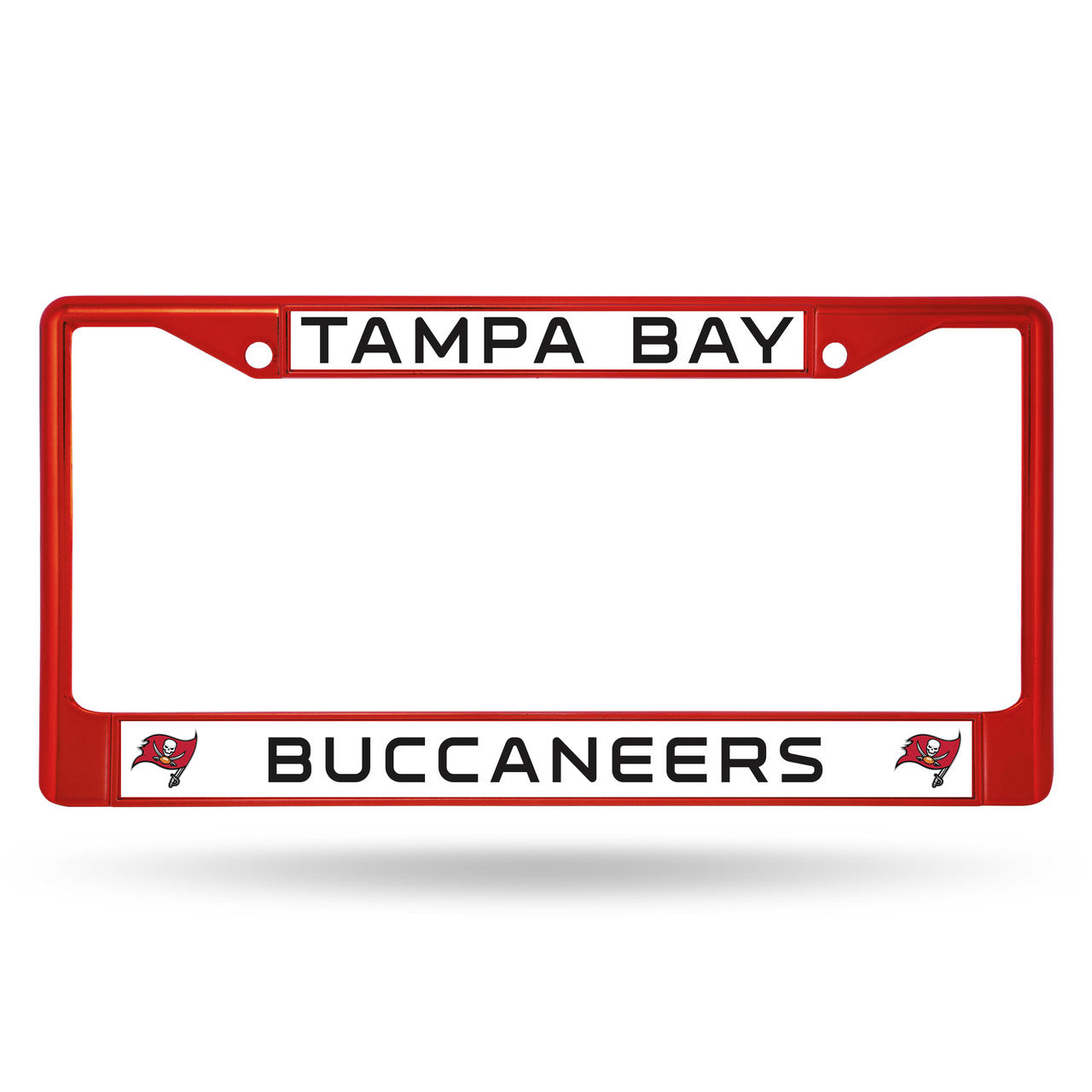 Tampa Bay Buccaneers License Plate Frame Metal Red - Sports Collectibles, Sports Memorabilia, Sports Fan Shop, Sports Gifts