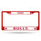 Chicago Bulls Metal License Plate Frame - Red (CDG) - 757 Sports Collectibles