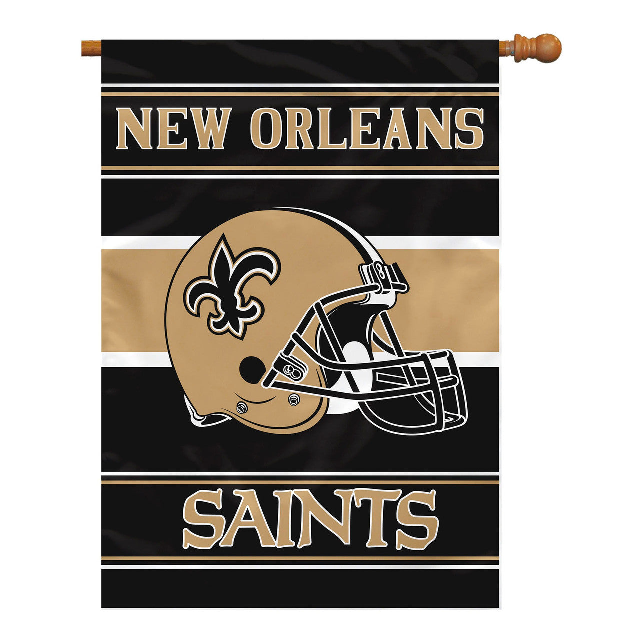 New Orleans Saints Banner 28x40 House Flag Style 2 Sided CO - Sports Collectibles, Sports Memorabilia, Sports Fan Shop, Sports Gifts