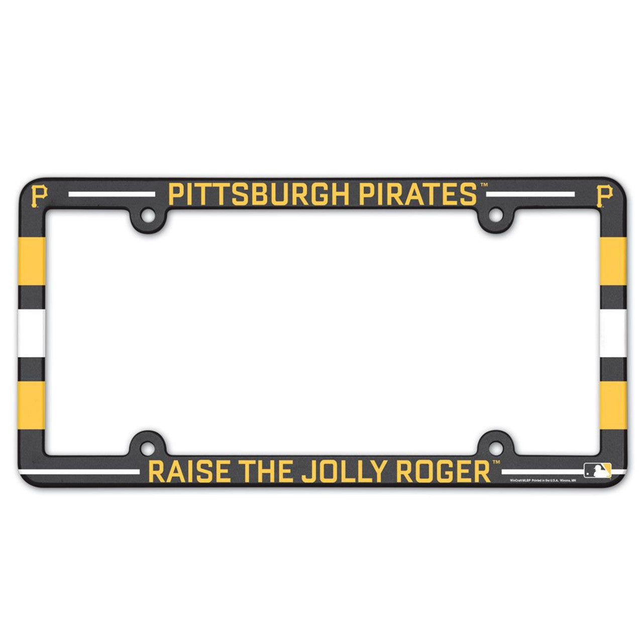 Pittsburgh Pirates License Plate Frame Plastic Full Color Style - Special Order - Sports Collectibles, Sports Memorabilia, Sports Fan Shop, Sports Gifts
