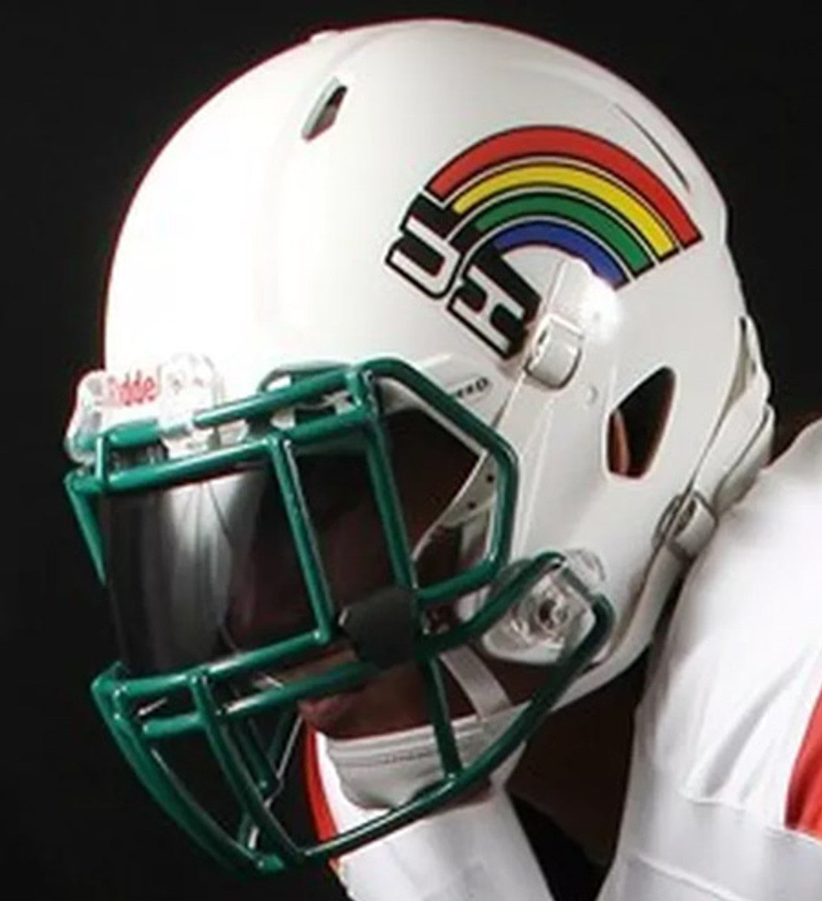 Hawaii Warriors Speed Mini Helmet - Retro Rainbow - Special Order - Sports Collectibles, Sports Memorabilia, Sports Fan Shop, Sports Gifts