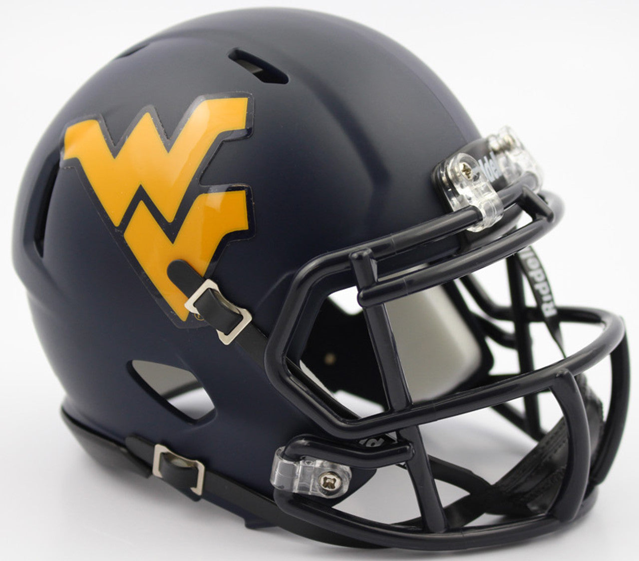 West Virginia Mountaineers Helmet - Riddell Replica Mini - Satin - Speed Style - Sports Collectibles, Sports Memorabilia, Sports Fan Shop, Sports Gifts
