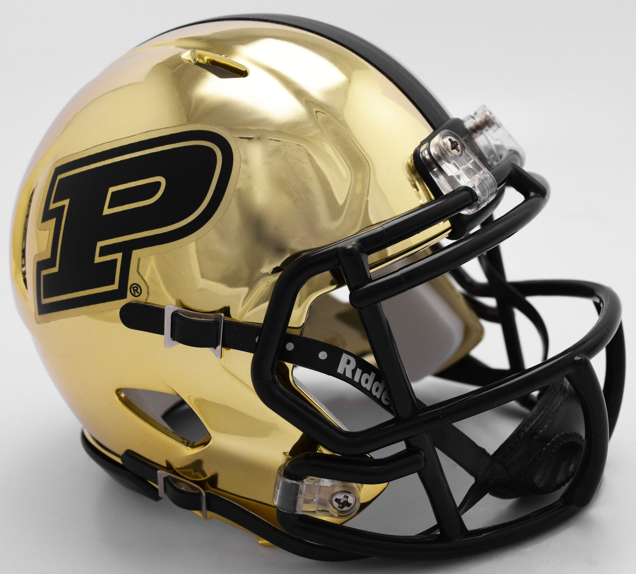 Purdue Boilermakers Helmet Riddell Replica Mini Speed Style Chrome Alternate - Sports Collectibles, Sports Memorabilia, Sports Fan Shop, Sports Gifts