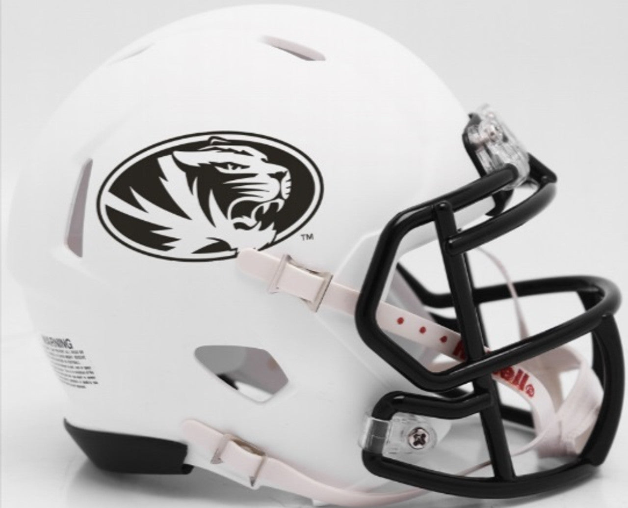 Missouri Tigers Helmet Riddell Replica Mini Speed Style Matte White - Special Order - Sports Collectibles, Sports Memorabilia, Sports Fan Shop, Sports Gifts