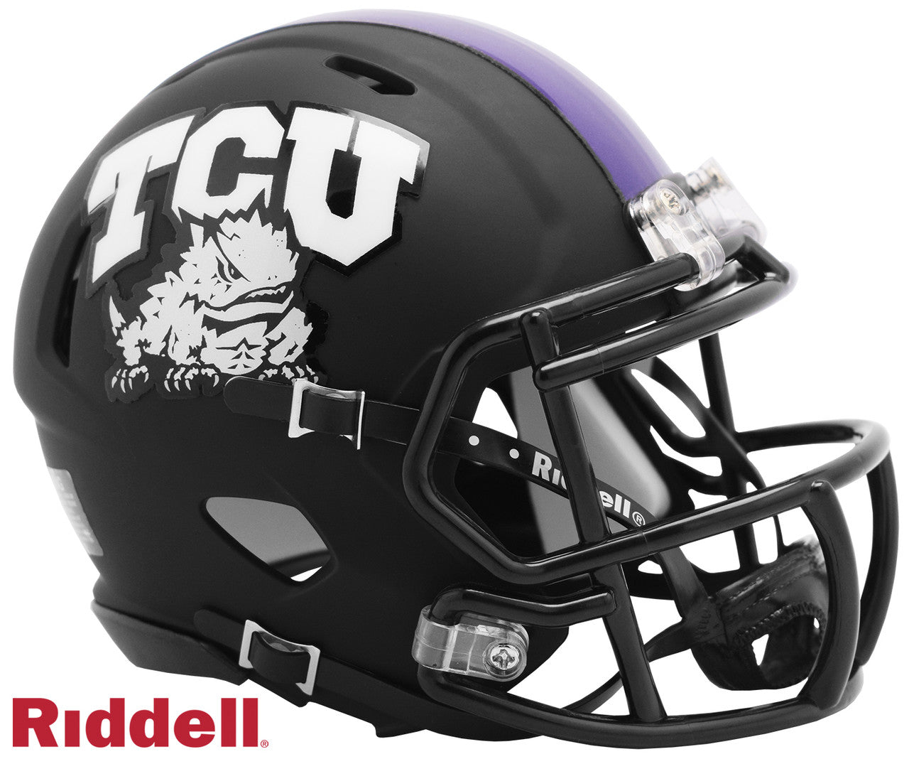 TCU Horned Frogs Helmet Riddell Replica Mini Speed Style Matte Black - Sports Collectibles, Sports Memorabilia, Sports Fan Shop, Sports Gifts