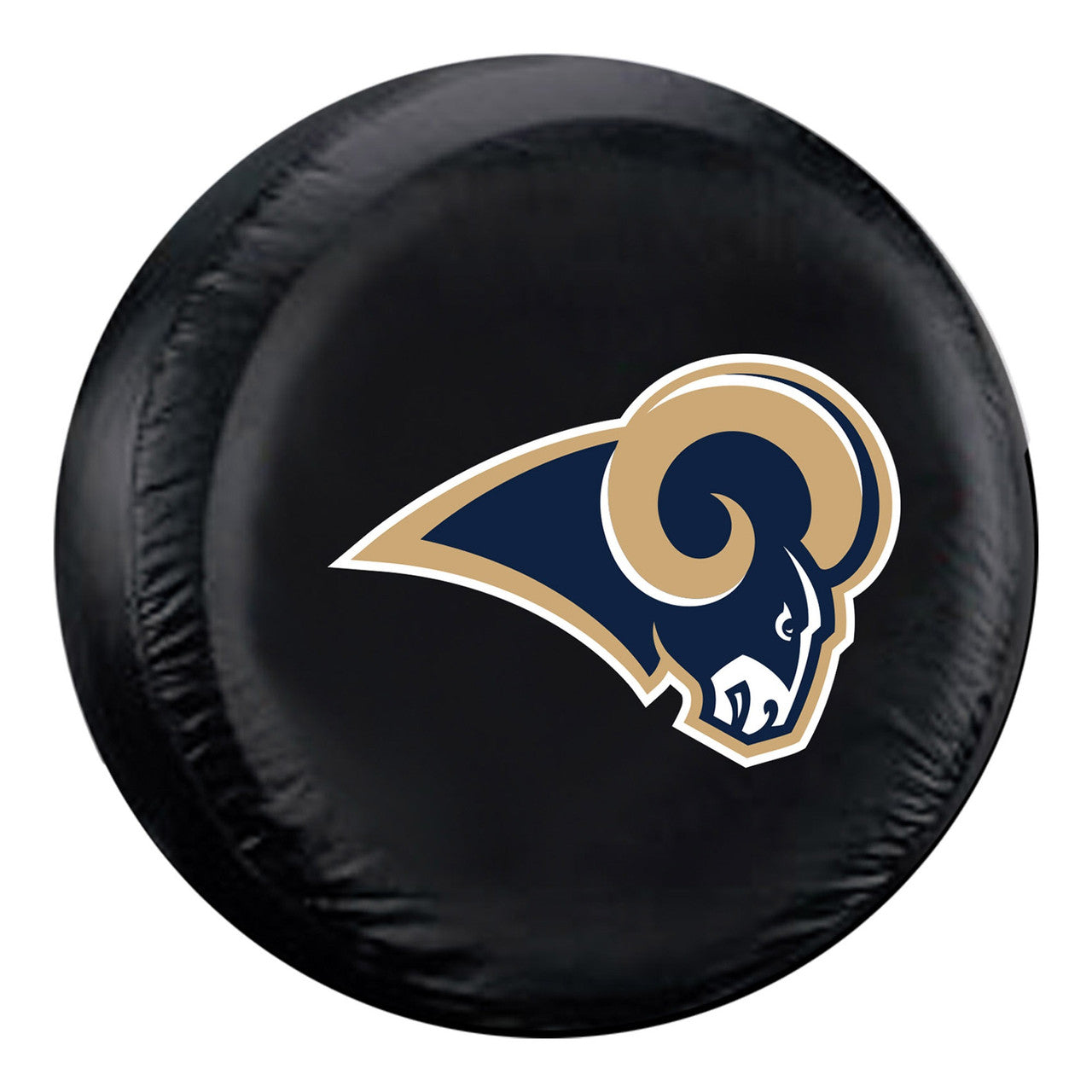 Los Angeles Rams Tire Cover Large Size Black CO - Sports Collectibles, Sports Memorabilia, Sports Fan Shop, Sports Gifts