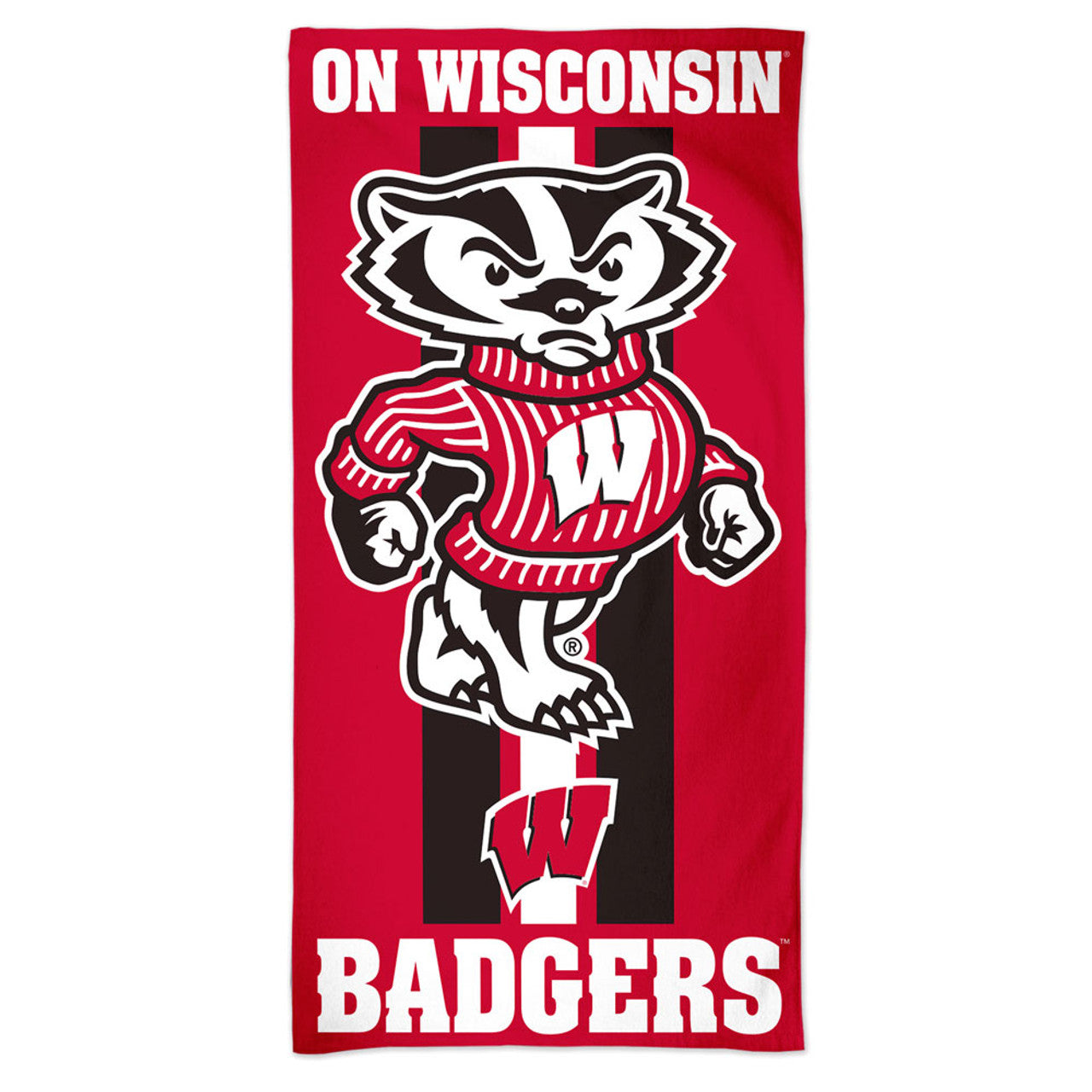 Wisconsin Badgers Towel 30x60 Beach Style - Sports Collectibles, Sports Memorabilia, Sports Fan Shop, Sports Gifts