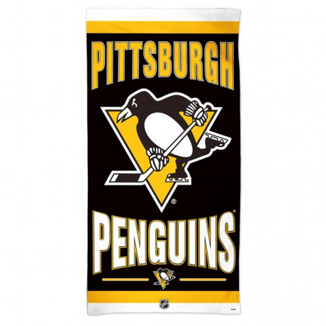 Pittsburgh Penguins Towel 30x60 Beach Style - Sports Collectibles, Sports Memorabilia, Sports Fan Shop, Sports Gifts