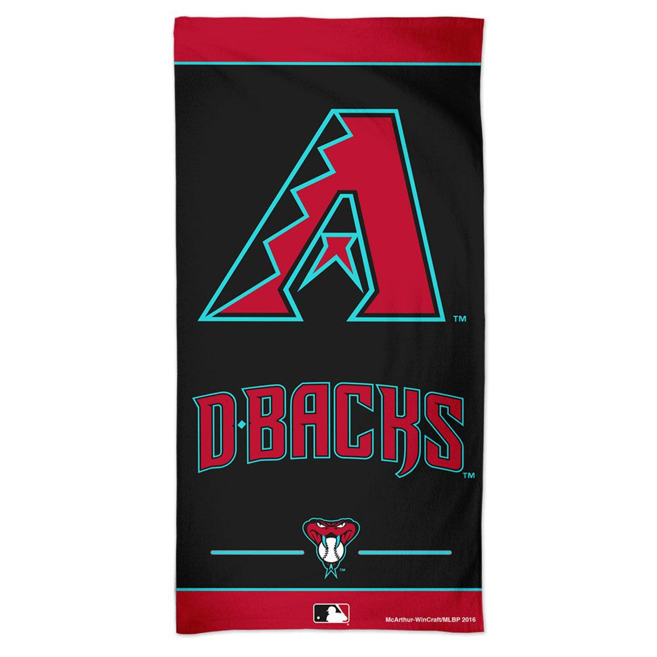 Arizona Diamondbacks Towel 30x60 Beach Style - Special Order - Sports Collectibles, Sports Memorabilia, Sports Fan Shop, Sports Gifts