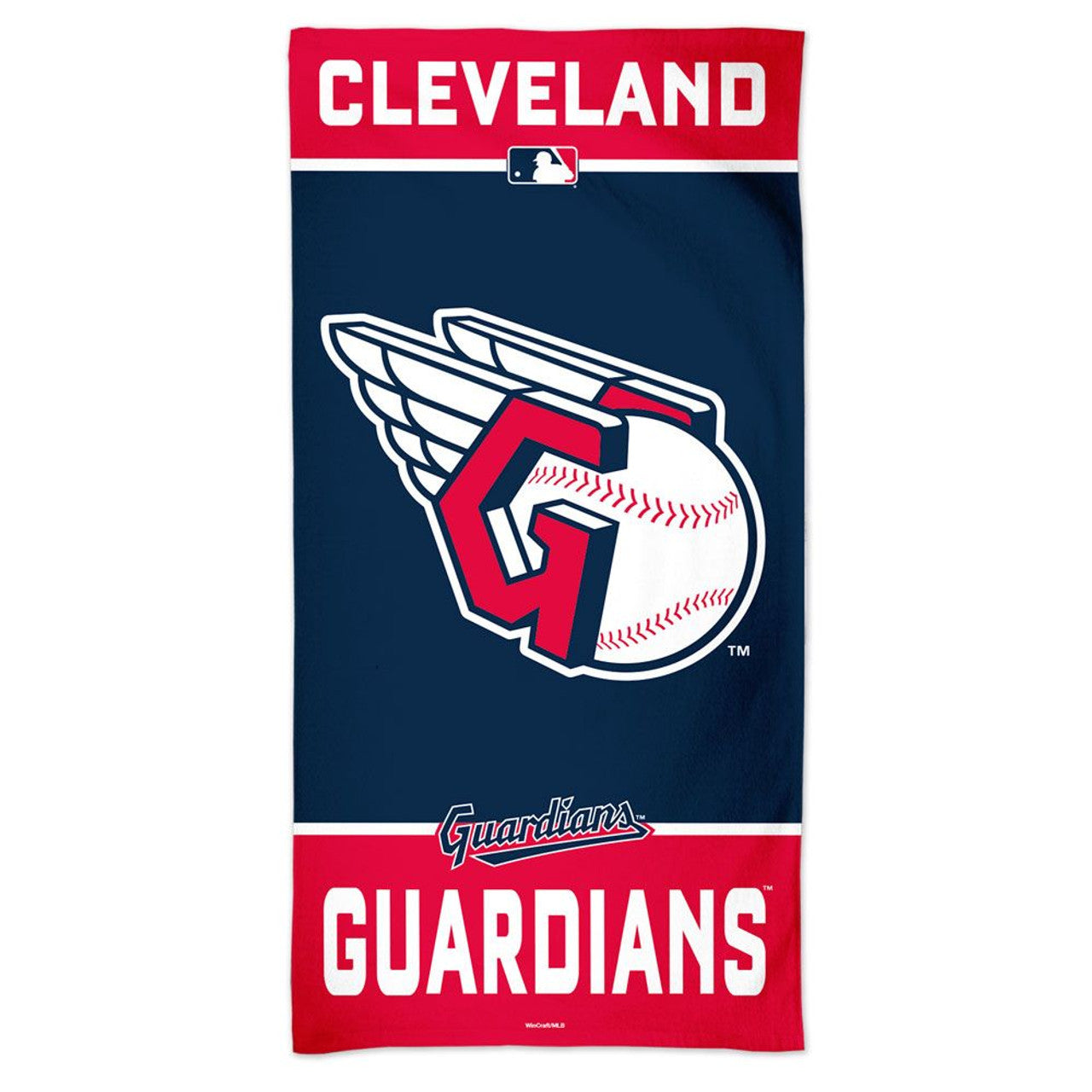 Cleveland Guardians Towel 30x60 Beach Style - Sports Collectibles, Sports Memorabilia, Sports Fan Shop, Sports Gifts