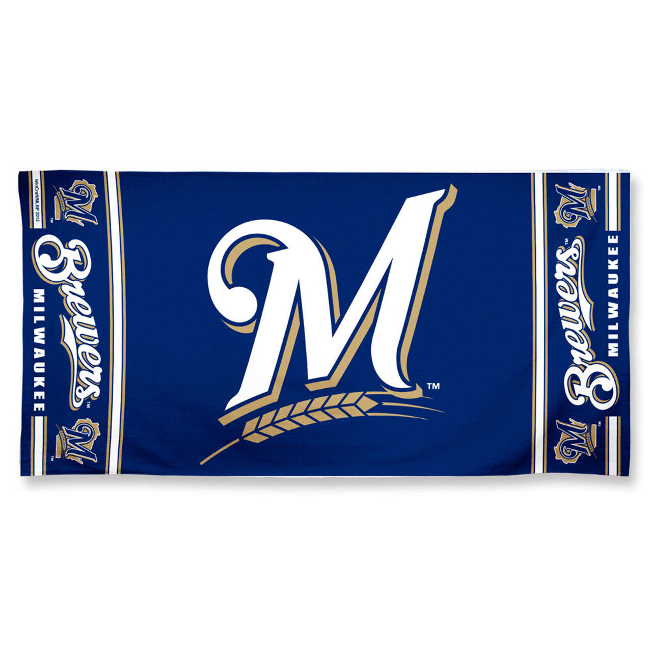 Milwaukee Brewers Towel 30x60 Beach Style - Special Order - Sports Collectibles, Sports Memorabilia, Sports Fan Shop, Sports Gifts
