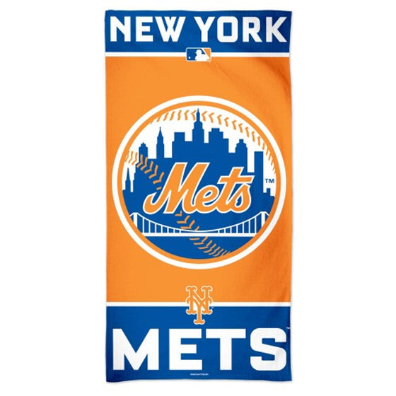 New York Mets Towel 30x60 Beach Style - 757 Sports Collectibles