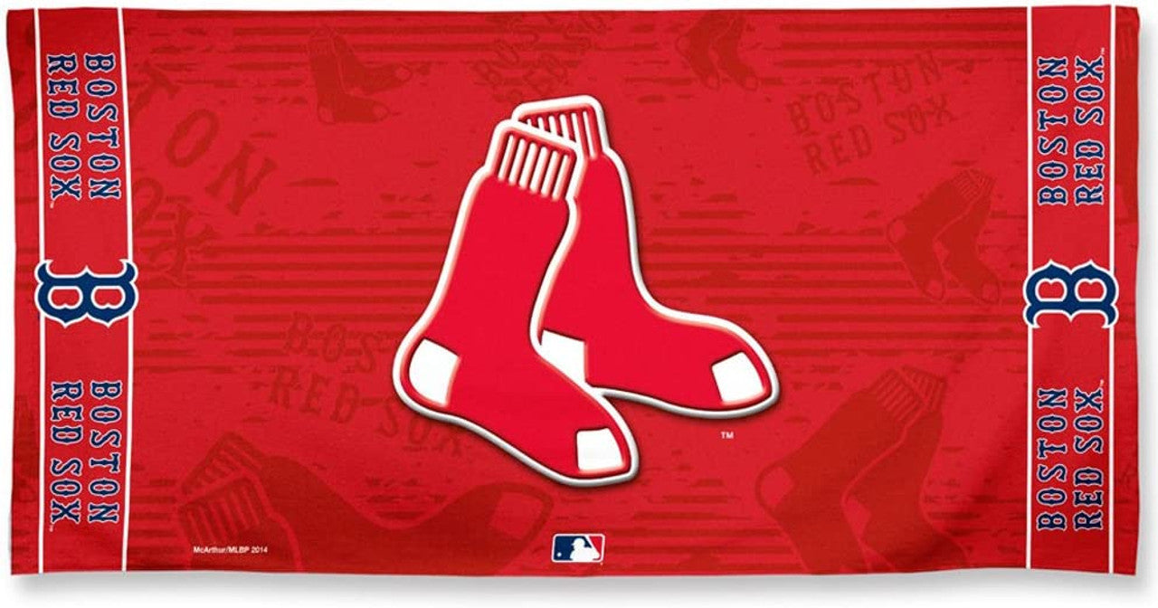 Boston Red Sox Towel 30x60 Beach Style Red - Sports Collectibles, Sports Memorabilia, Sports Fan Shop, Sports Gifts