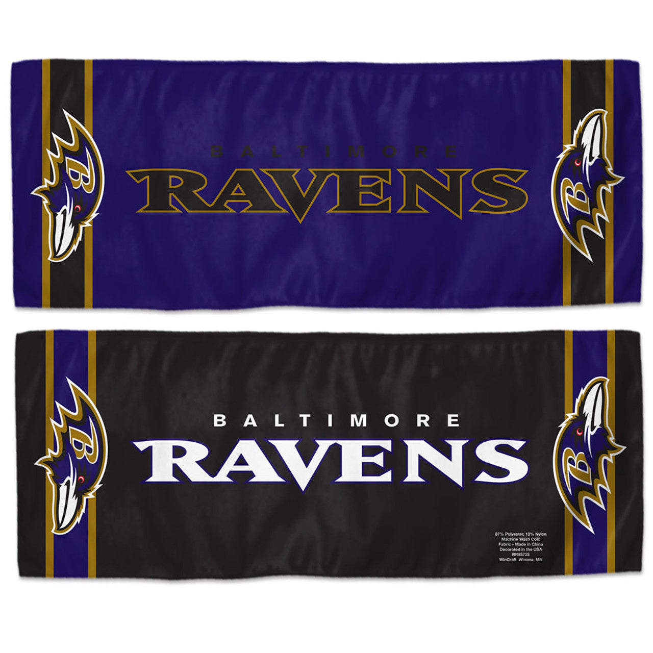 Baltimore Ravens Cooling Towel 12x30 - Sports Collectibles, Sports Memorabilia, Sports Fan Shop, Sports Gifts